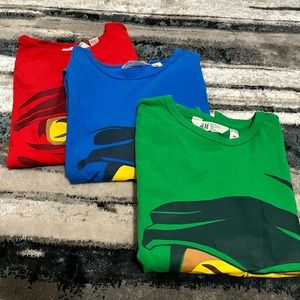 New H&M Lego ninjago long sleeve shirts set of 3